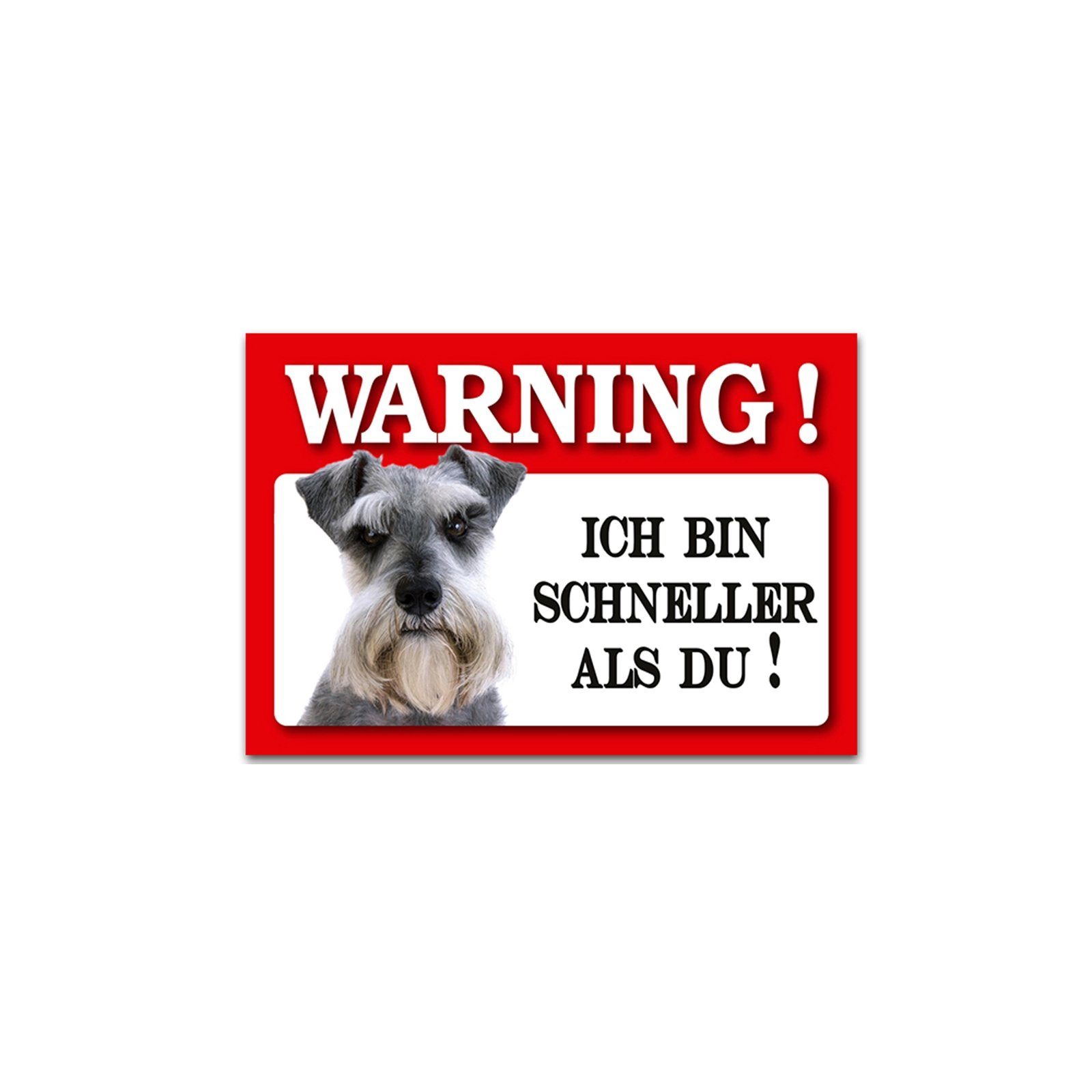 HTI-Line Metallschild Blechschild Wachhund Schnauzer, (Sparpaket, 1 St., 1 Schild), Warnung vor dem Hund, Retroschild
