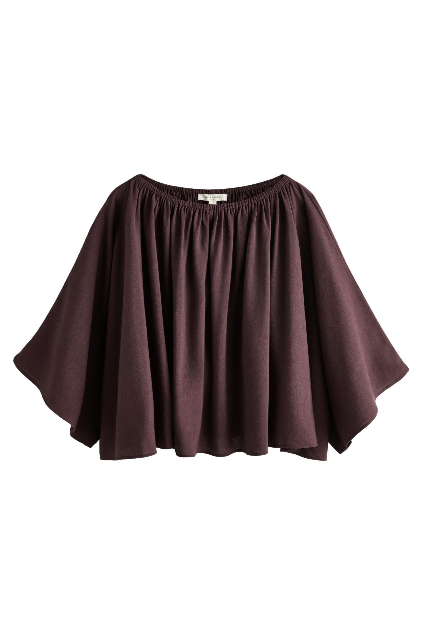 Hemdbluse Laura Ashley schulterfreie Langarmbluse