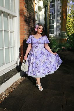 Hearts & Roses London A-Linien-Kleid Bonnie Floral Swing Dress Rockabella Vintage Retro