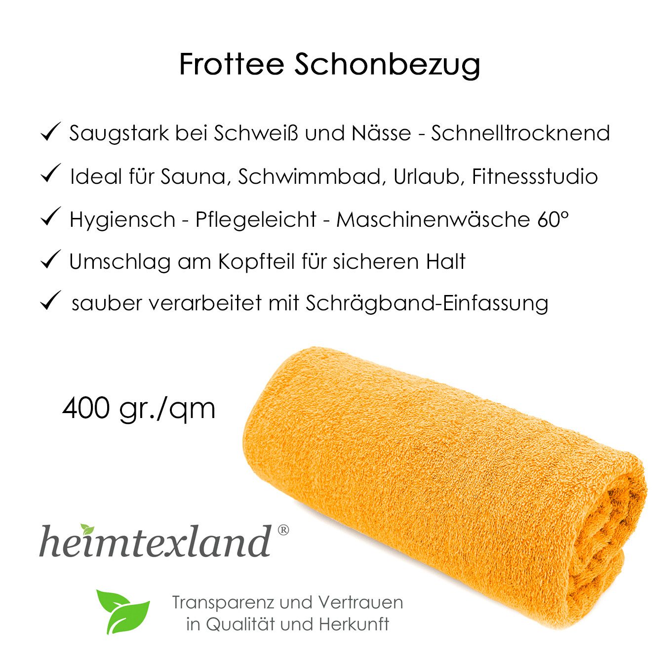 heimtexland Dekokissen Hochlehner Schonbezug Frottee Gartenstuhlauflage, saugstark, schnelltrocknend, hygienisch