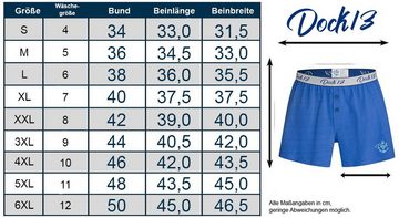 Dock13 Weiter Boxer Dock13 Männer Boxershorts (Hellblau / Dunkelblau) Medium (2er-Pack, 2-St., 2er-Pack) gewebter Bund, gesticktes Logo