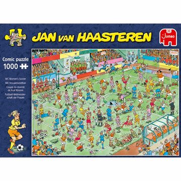 Jumbo Spiele Puzzle Jan van Haasteren - WM Frauen Fußball 1000 Teile, 1000 Puzzleteile