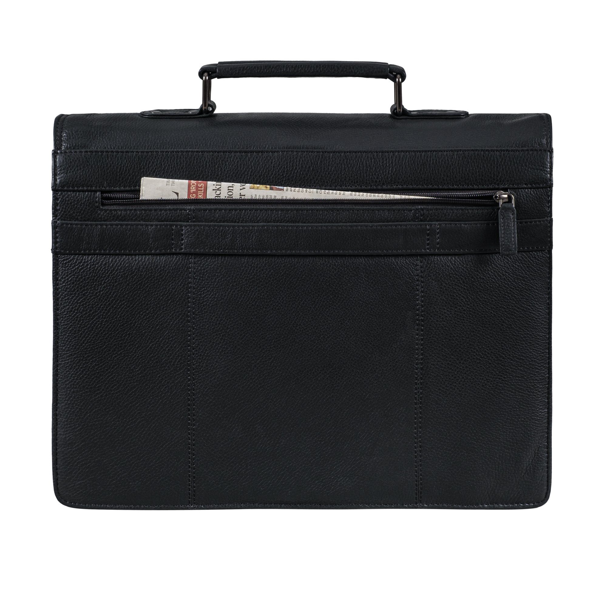 STILORD Laptoptasche "Stanley" Aktentasche Herren Leder mit Schloss für Laptop bis 17 Zoll – Bild 5 von 5
