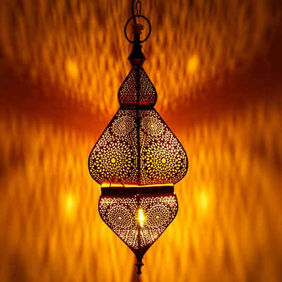 Marrakesch Orient & Mediterran Interior Deckenleuchte Orientalische Lampe Pendelleuchte Idal 35cm E14 Lampenfassung, Marokkanische Design Hängeleuchte Leuchte aus Marokko, Orient Lampen für Wohnzimmer Küche oder Hängend über den Esstisch, ohne Leuchtmittel