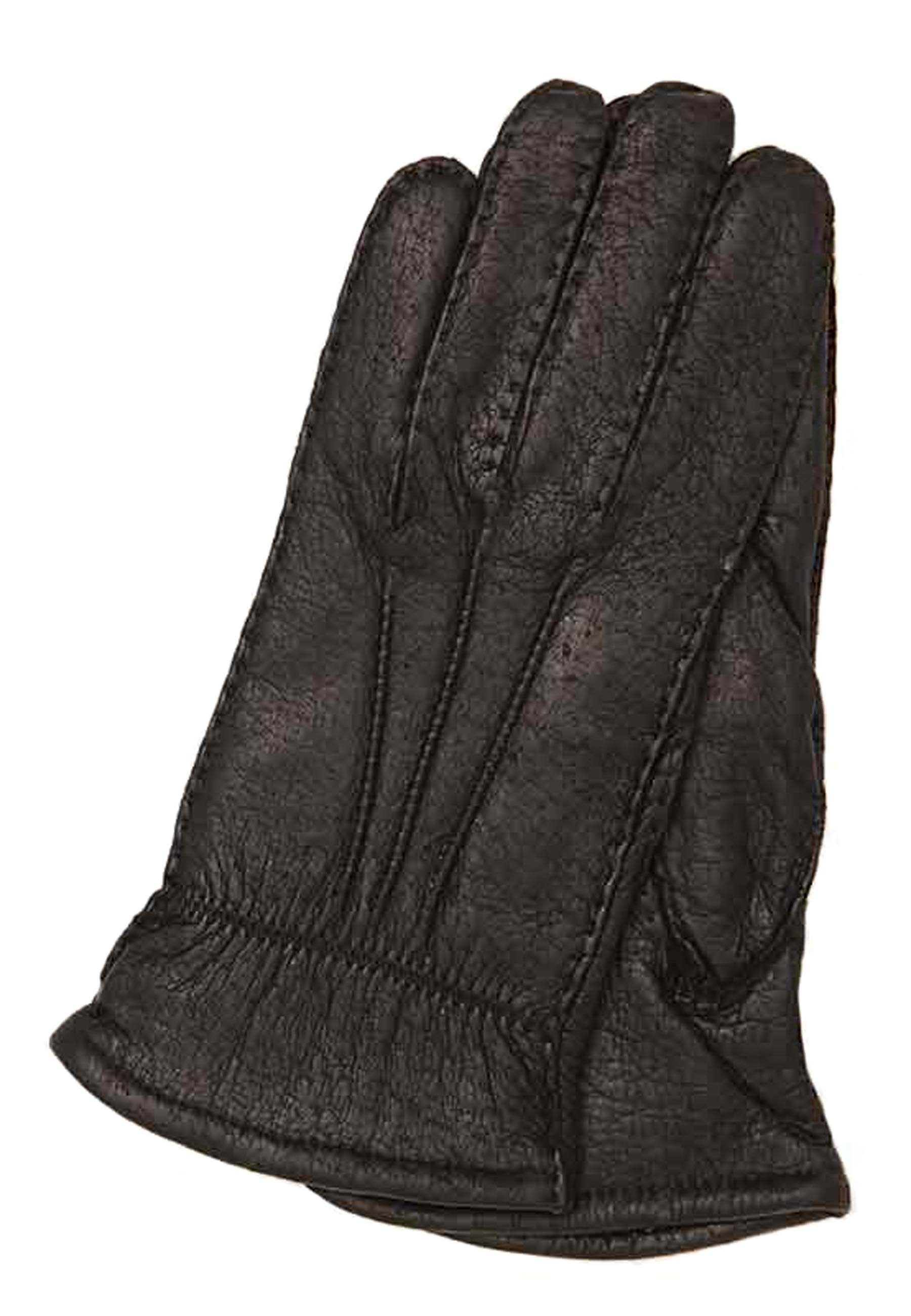 GRETCHEN Lederhandschuhe Peccary-Leder echtem schwarz aus
