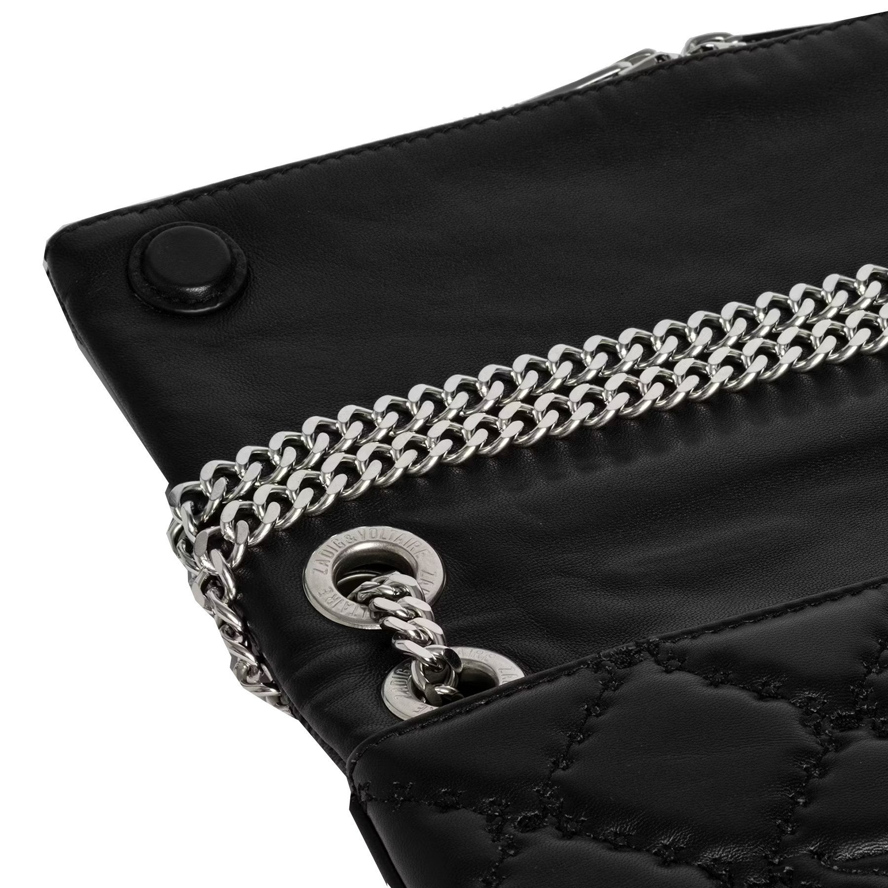 ZADIG & VOLTAIRE Umhängetasche ZADIG&VOLTAIRE Tasche DENIM MONOGRAM ROAD aus Leder - Schwarz