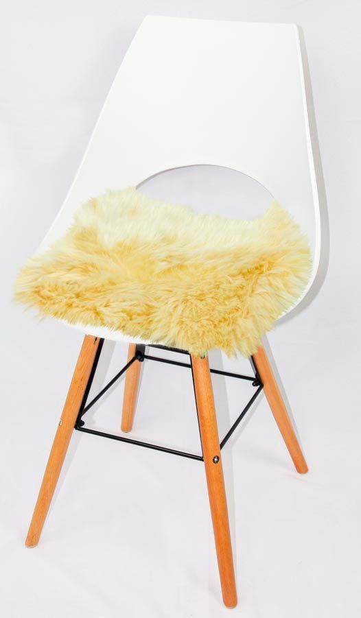 Heitmann Felle Stuhlkissen Lamm, Sitzauflage eckig, 44x44 cm, echtes Lammfell, waschbar, auch als 2er oder 4er Set