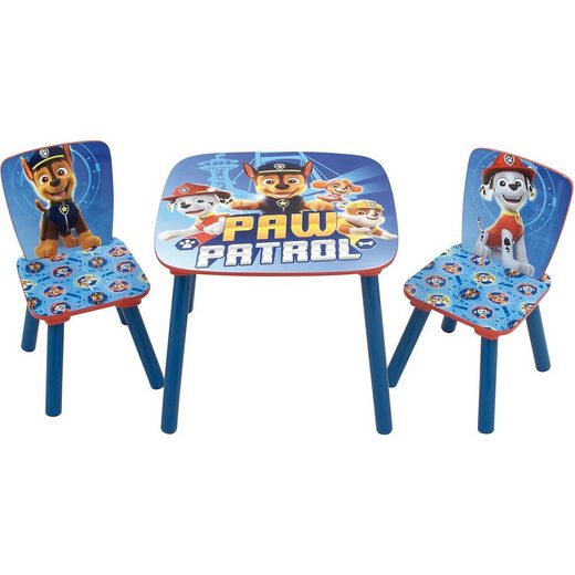 PAW PATROL Kindersitzgruppe »Kindersitzgruppe Paw Patrol, Tisch & 2 Stühle«