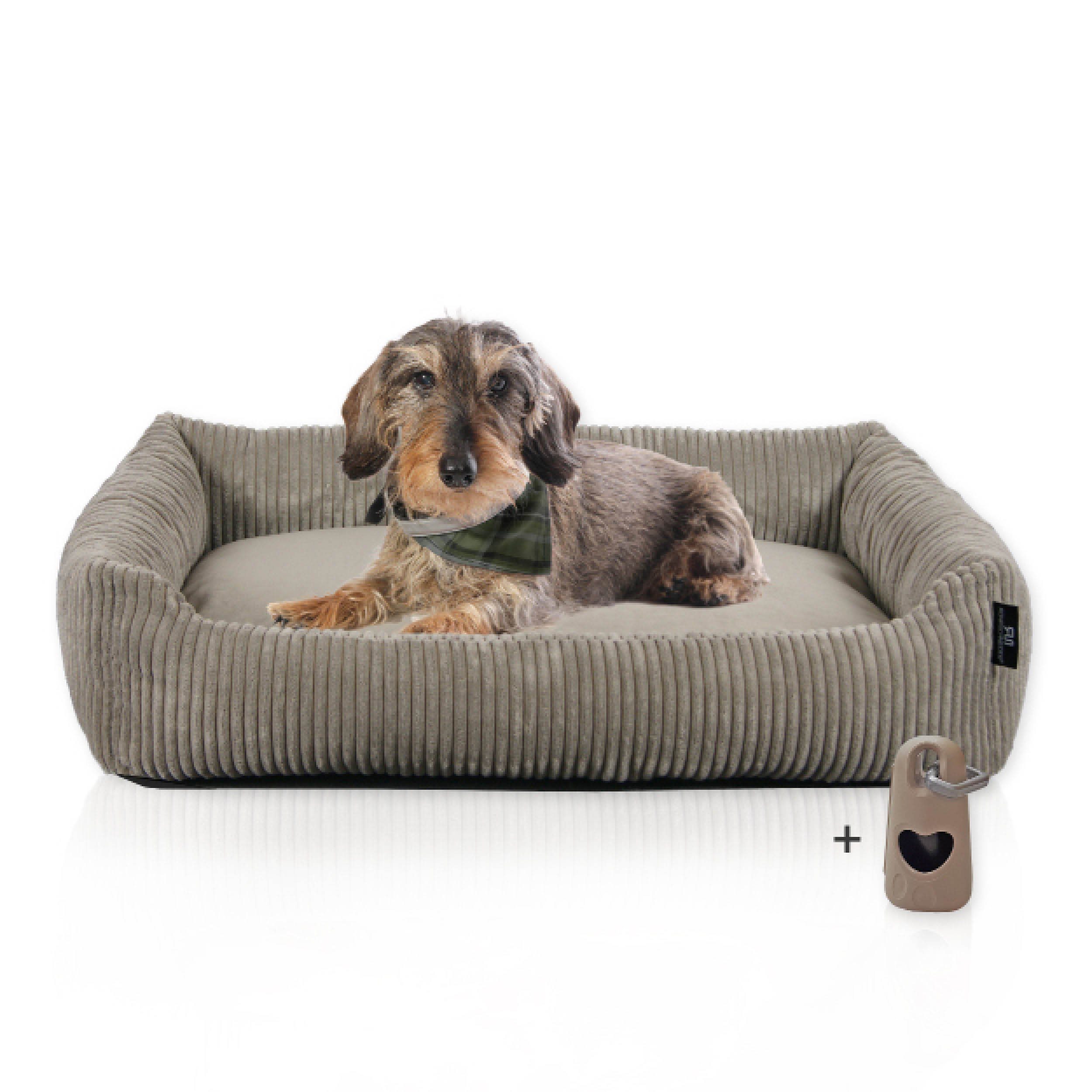 Rohrschneider Tierbett Hundebett Hundekorb Cordstoff, inkl. Gassibeutel günstig online kaufen