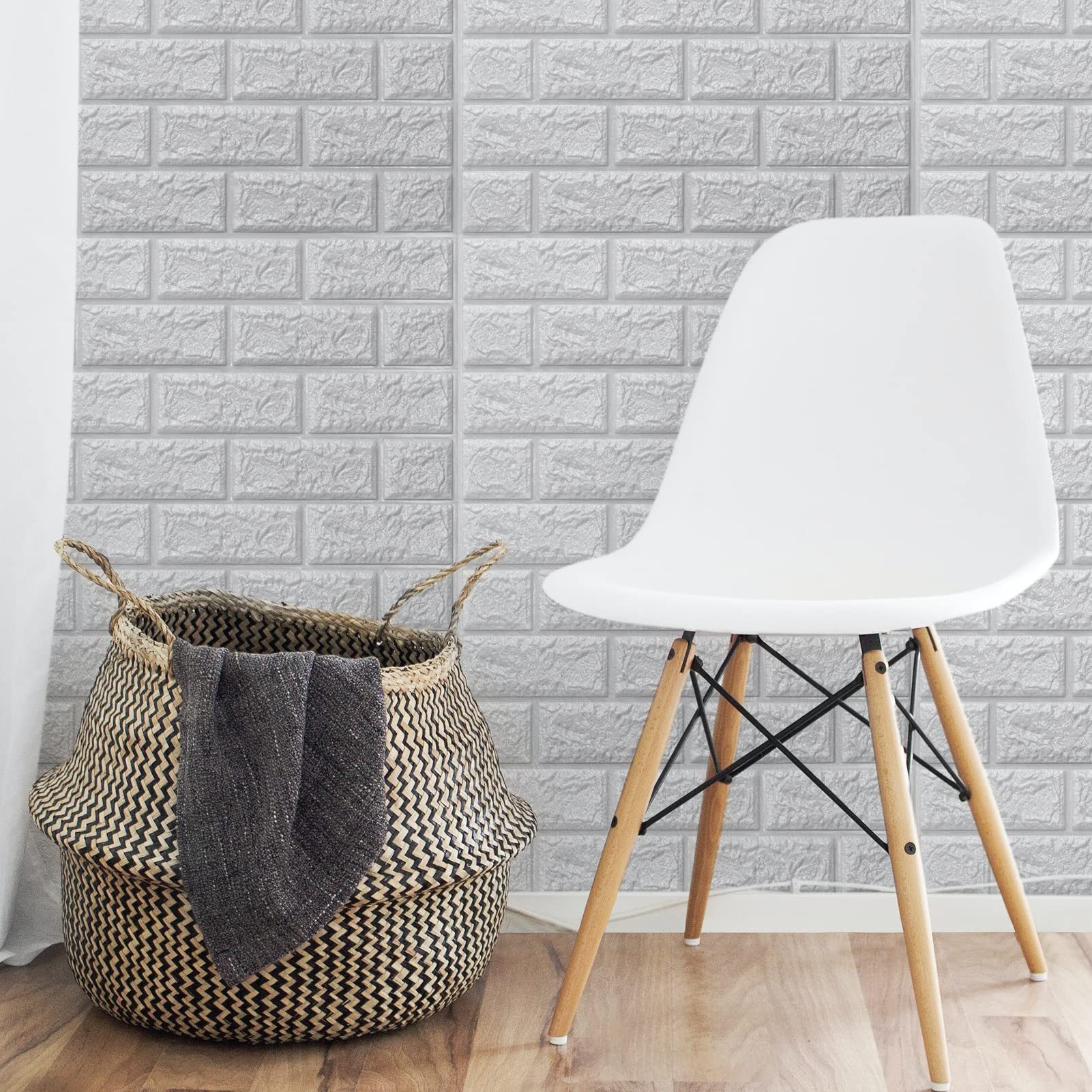 Agger 3D Wandpaneel 3D Wandpaneele Wandverkleidung Selbstklebend Tapeten Steinoptik, 300*50cm Wasserdicht Wandtapete Küchenrückwand – Bild 3 von 5