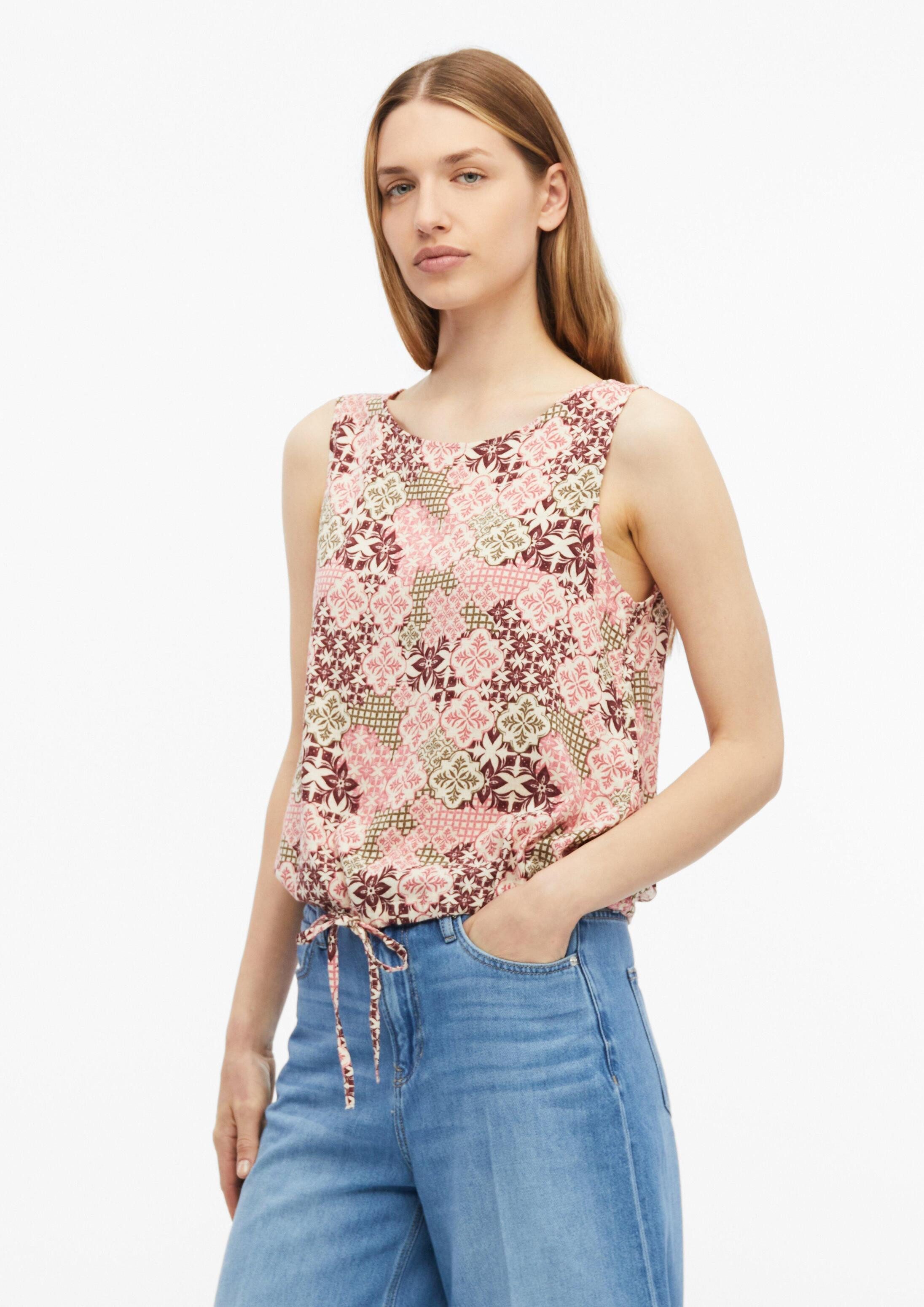 s.Oliver Blusentop Bluse Top aus Viskosemix mit regulierbarem Bund
