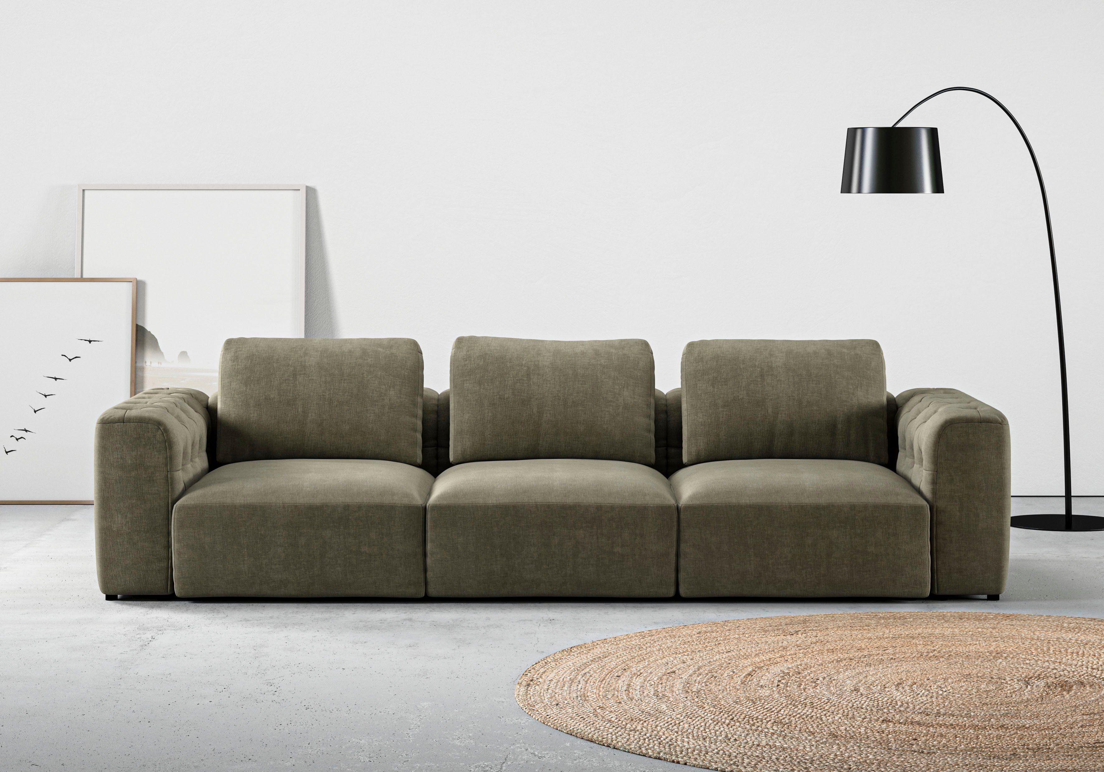 RAUM.ID 3-Sitzer Cushid, Modulsofa, bestehend aus 3 Teilen, Breite 300 cm