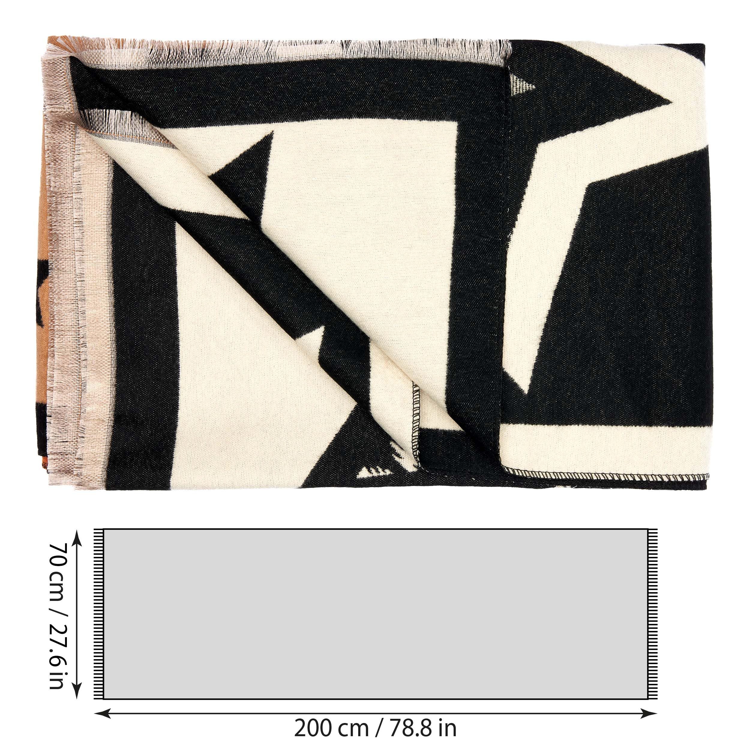 BRUBAKER Schal Cashmirillo Damen Schal mit Modernem Muster - 70 x 200 cm - Warm, (Oversized Schal für Herbst und Winter, 1-St), Kuschelig mit weichem Kaschmir-G – Bild 5 von 5