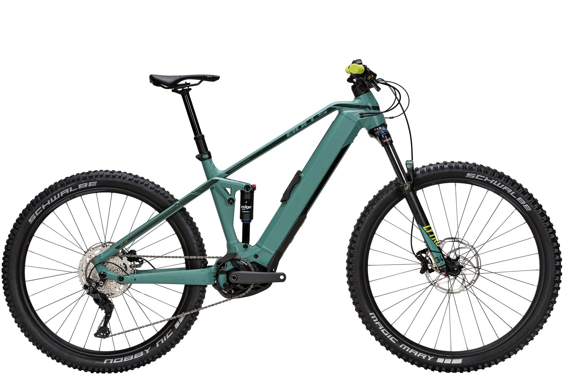 Bulls E-Bike Bulls Sonic EVO AM1 29''/27,5'' 750 Wh grün 2024, 10 Gang SHIMANO Deore RD-M5120 shadow+, Kettenschaltung, Bosch Performance Line CX smart System, 750 Wh
