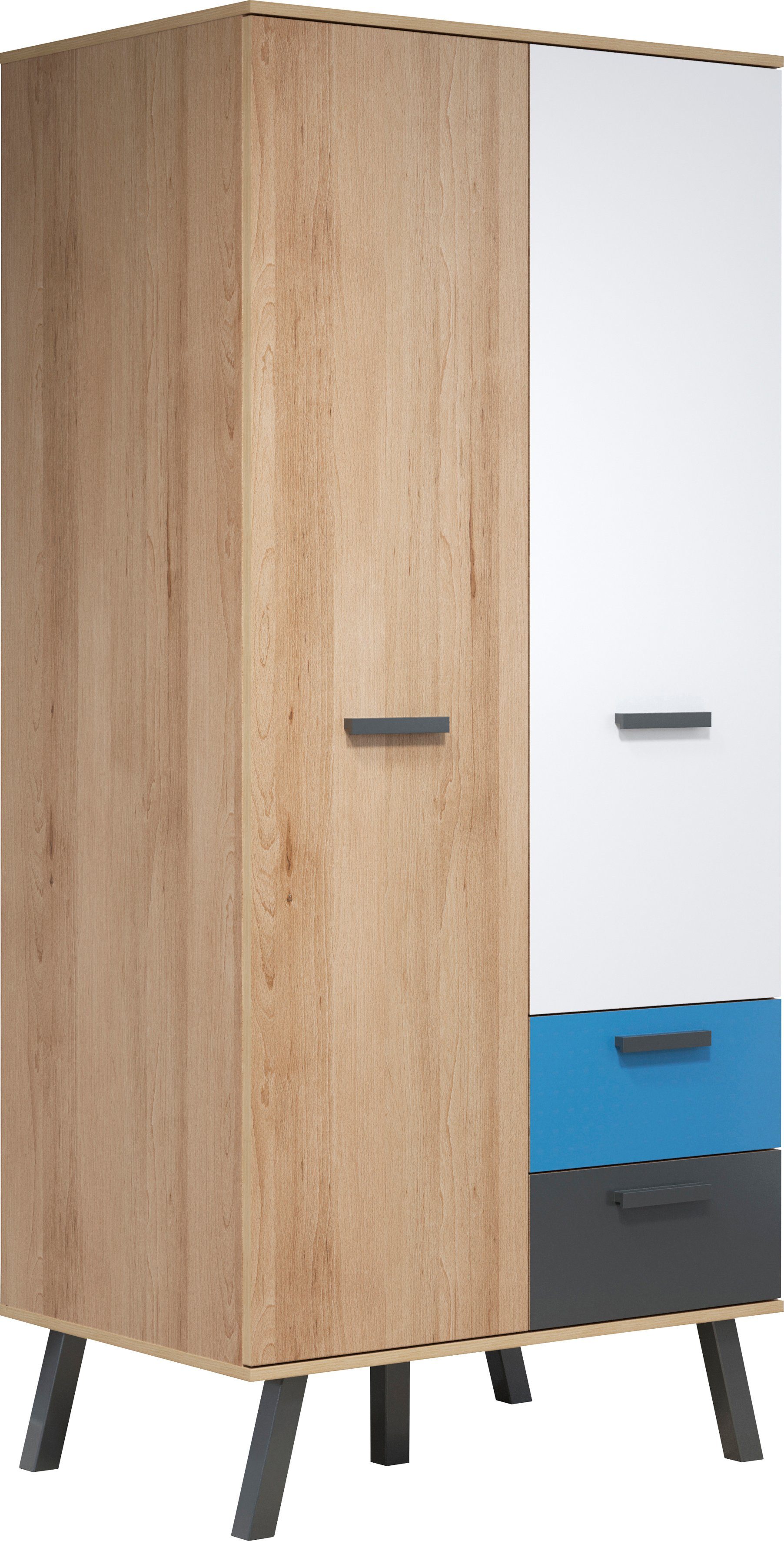 Rosa wechselbar Kleiderschrank Mats Front teilweise - trendteam Blau oder