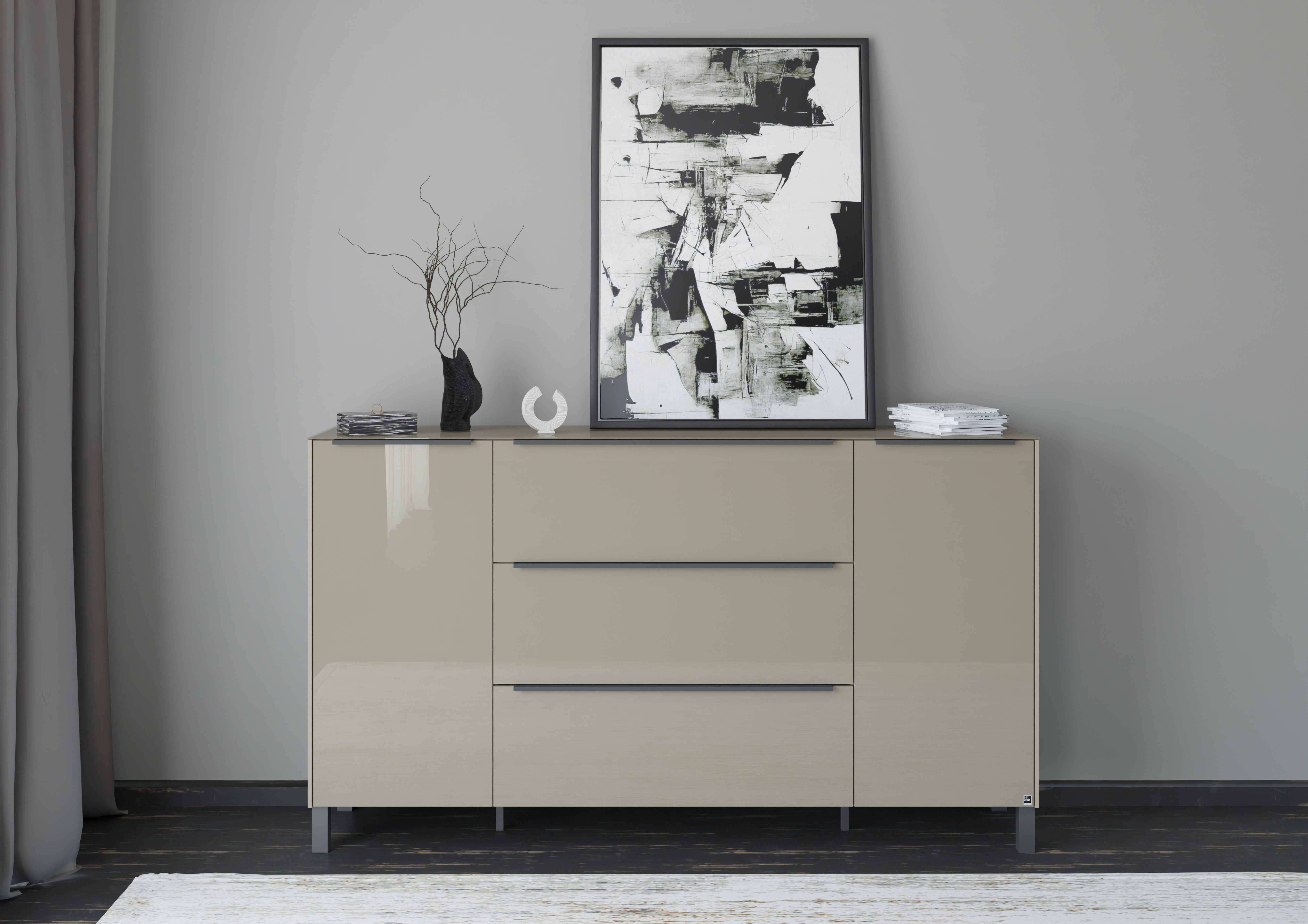 set one by Musterring Sideboard Reno (1 St), Mit Vierkantfuß in diversen Farben, 106 cm Höhe & Farbauswahl