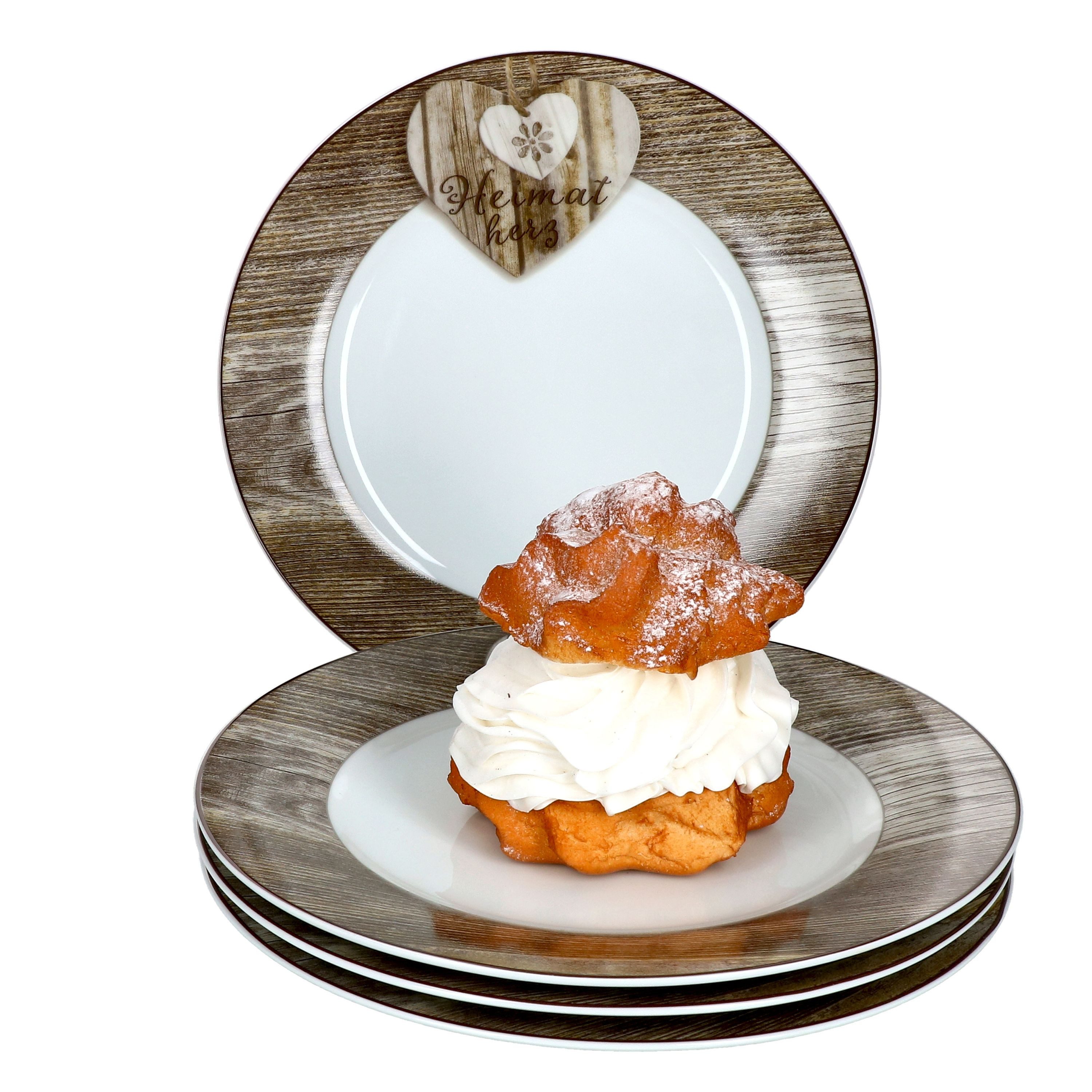 Ritzenhoff & Breker Frühstücksteller 4er Set Dessert- Kuchenteller 20,5cm Herz Chalet - Ritzenhoff 407747