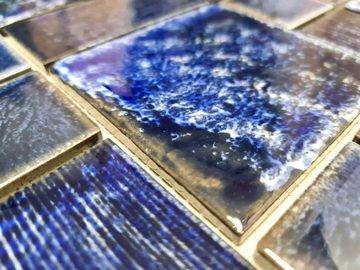 Mosani Mosaikfliesen Mosaikfliese Keramik Mosaik Vintage Retro kobaltblau