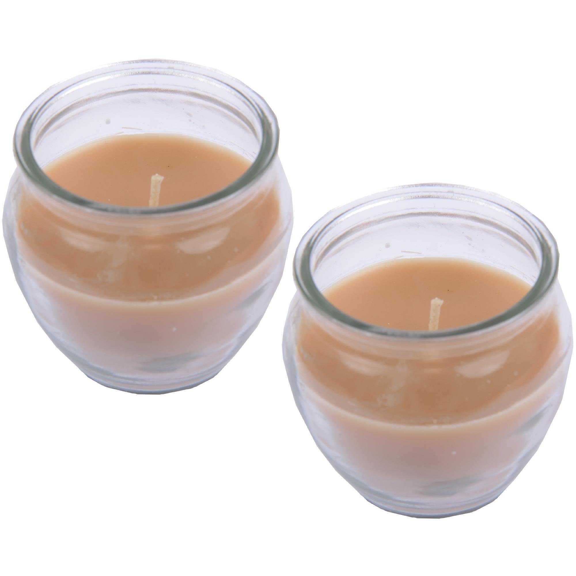 HS Candle Duftkerze im Glas Set (2-tlg), Cookie & Creme, Duftnote cremig & süß, Ø6x6cm, 18h Brenndauer – Bild 4 von 5