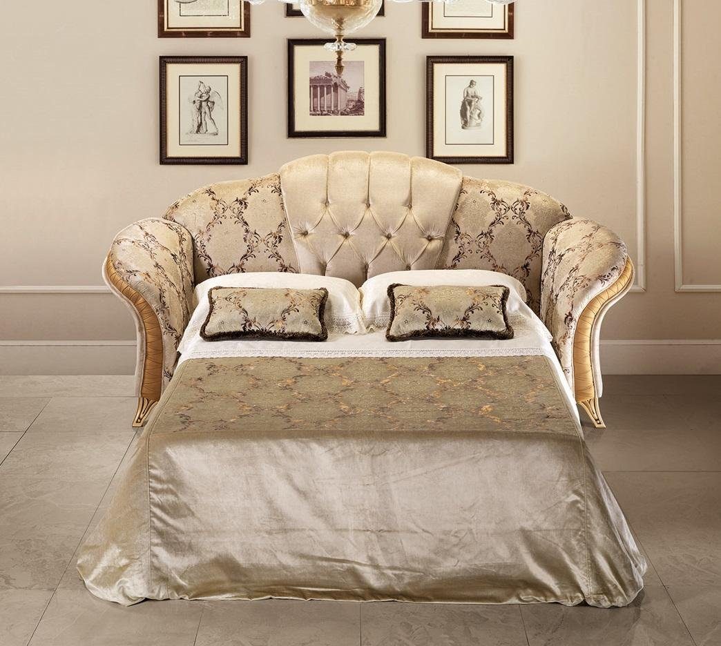 JVmoebel Schlafsofa, Sofa 3 Sitzer Couch mit Bettfunktion Textil Stoff Möbel