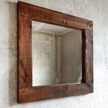 Lightfever Wandspiegel Bertha, Handgefertigter Spiegel aus massivem Echtholz