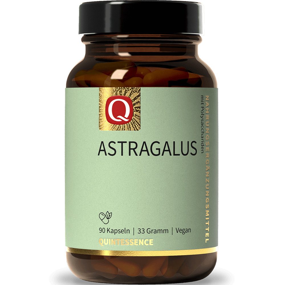 Quintessence Astragalus Extrakt - 7:1 - 20 % Polysaccharide - 90 vegane Kapseln, 33 g, Astragalus Extrakt – Hochwertige Premiumqualität - Wurzelextrakt