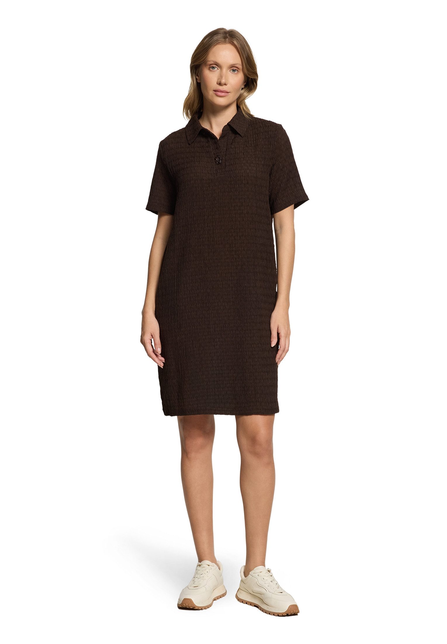 Cartoon Polokleid Damen mit Eingrifftaschen