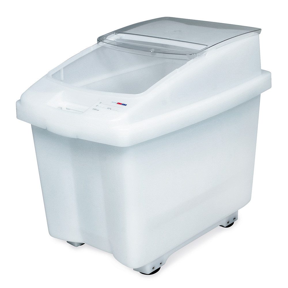 BRB-Lagertechnik Aufbewahrungssystem Zutatencontainer, 80 Liter, BxTxH 435x655x560 mm, fahrbar, weiß, Polyethylen