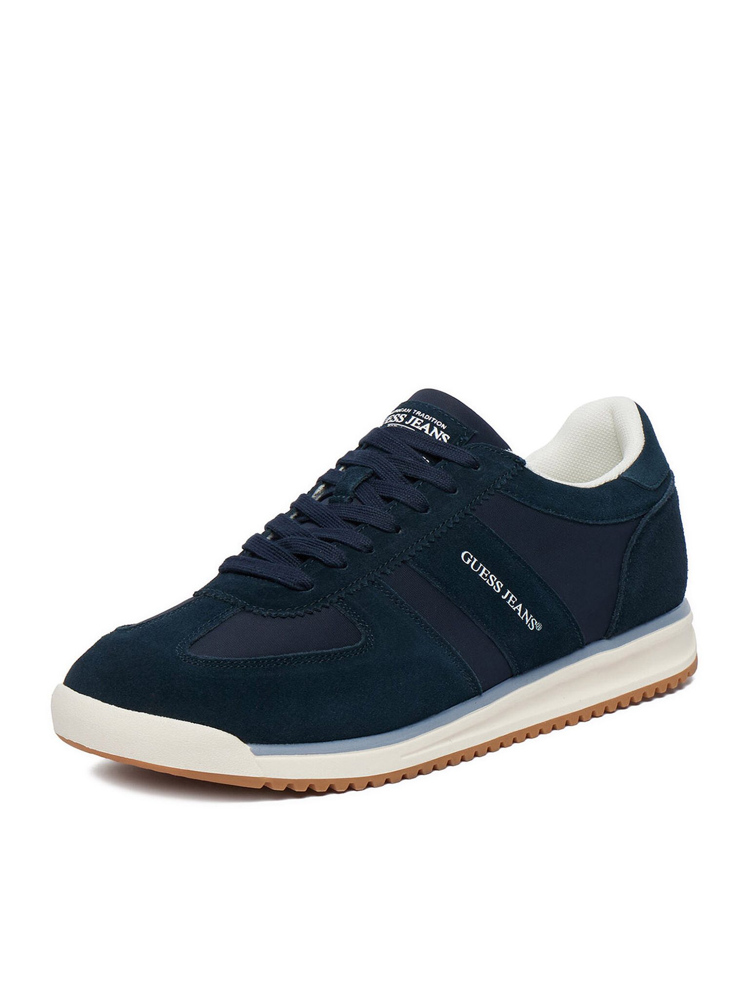GUESS JEANS Guess Jeans Herrensneakers Marineblau GUESS JEANS-EO-DELAND-01 WE Navy Sneaker