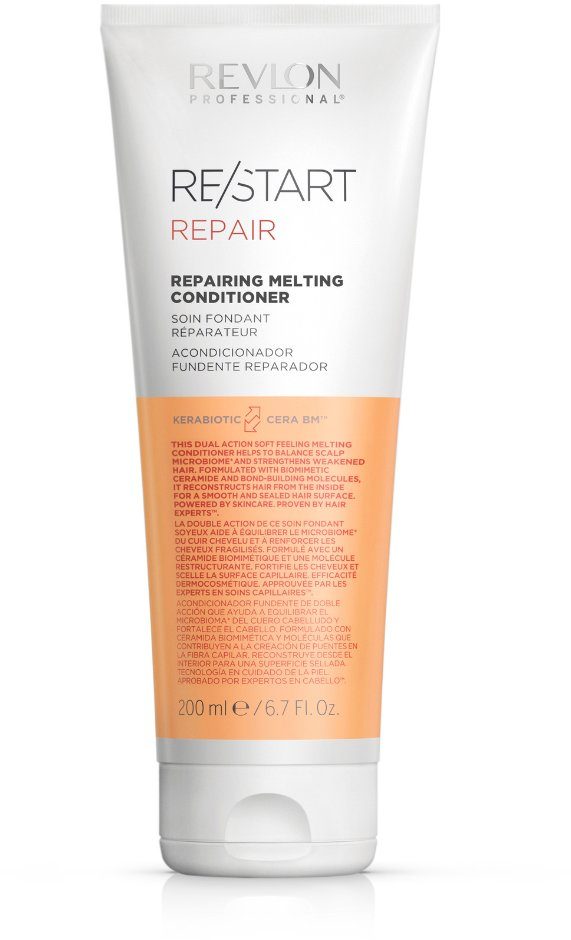 REVLON PROFESSIONAL Haarspülung Re/Start REPAIR Restorative Melting Conditioner 200 ml, Stärkt und repariert geschädigtes Haar für ein strahlendes Aussehen.