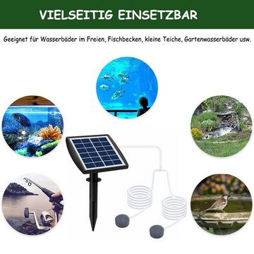 Dedom Solarpumpe Solar-Teichbelüfter, Solar-Sauerstoffpumpen, Springbrunnen-Luftpumpe, Sauerstoffpumpe für kleine Gartenteiche und Fischbecken