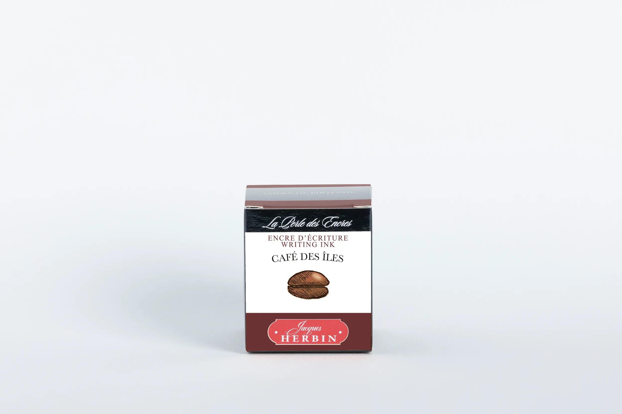 Thumbnail - Herbin 4x Tinte + Tintenroller Flakon 30 ml Kaffeebraun 13046T Tintenglas (ENCRES)