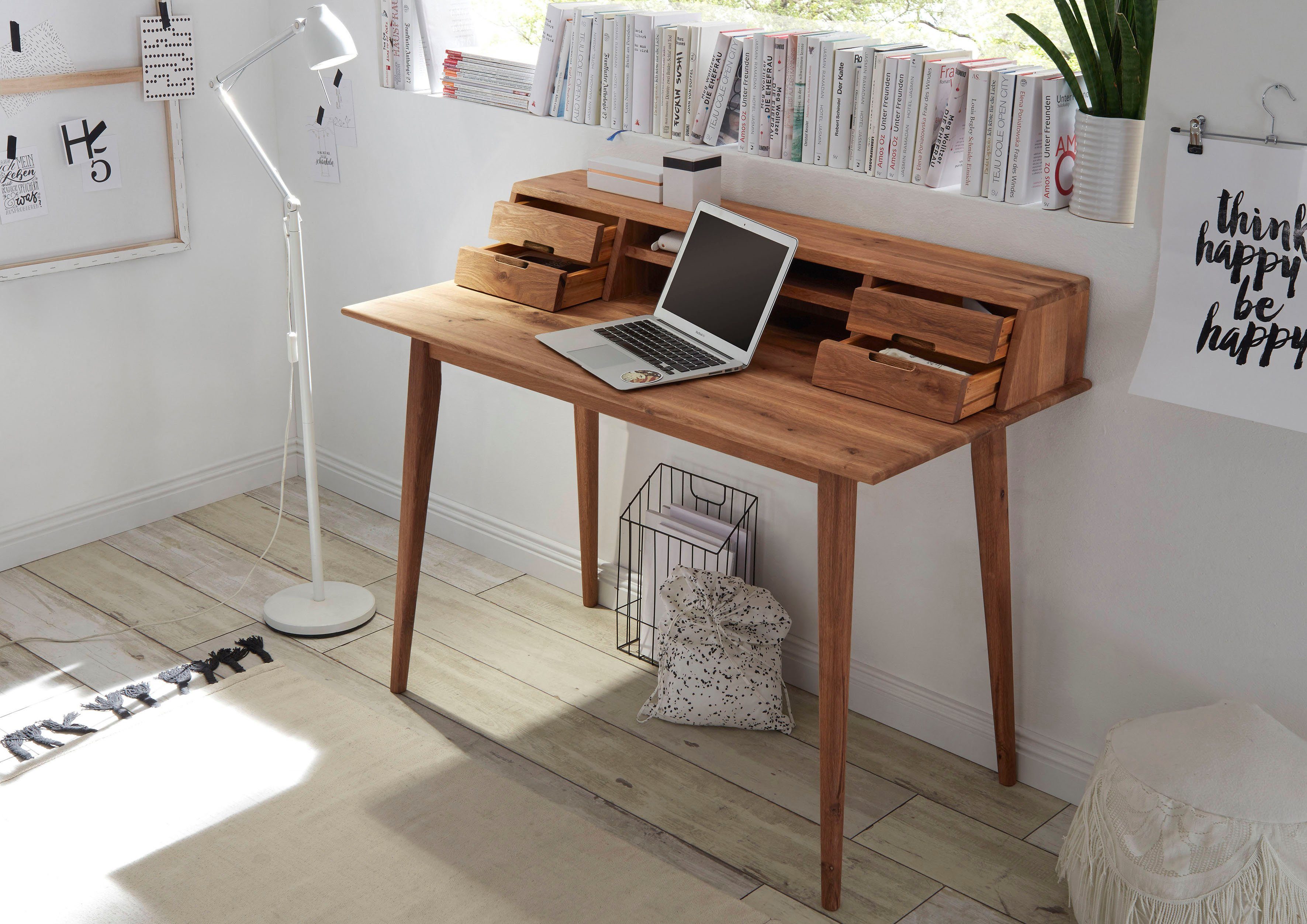 MCA furniture Schreibtisch Melbourne, Massivholz Asteiche günstig online kaufen
