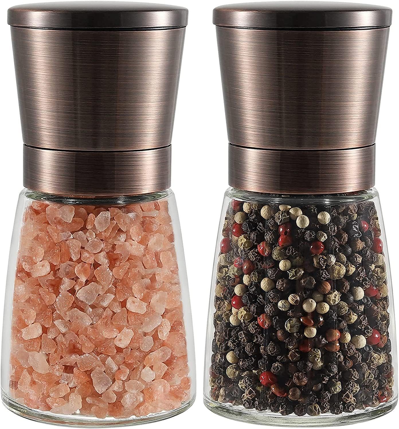 Pfeffermühlen mit Salz Salzmühle Keramikkern, 2er-Set Runxizhou und Stück) (1