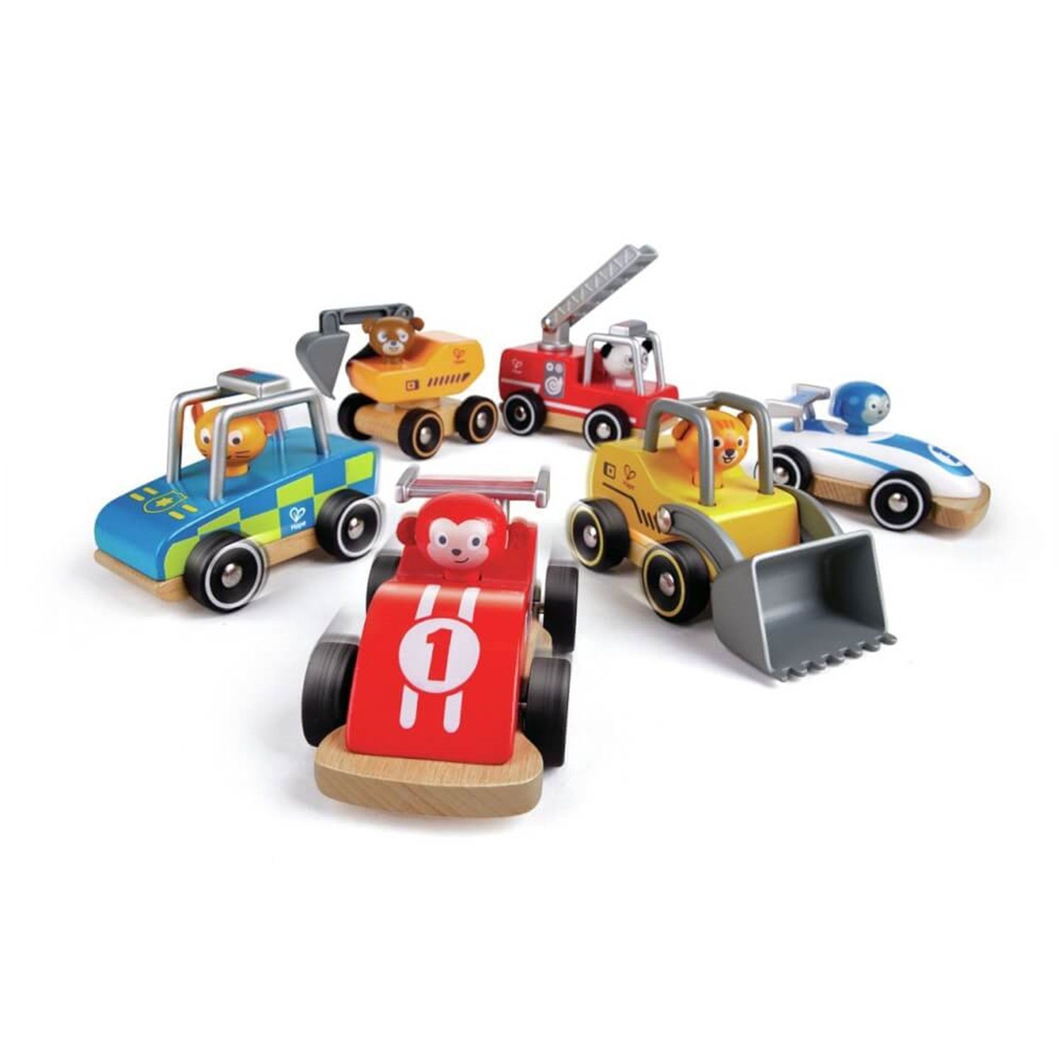 Hape Steckspielzeug E0486 Flitzer Fahrzeug, Sortiert