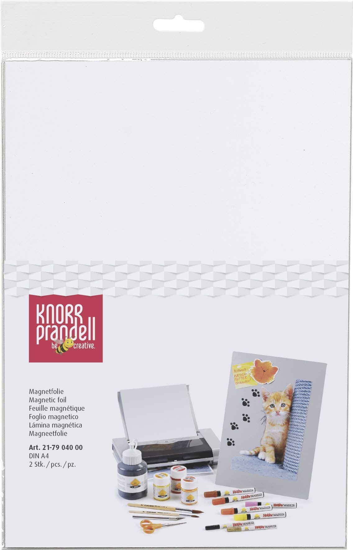 Knorr Prandell Bastelfilz Magnetfolie A4 weiß VE=2 Stück