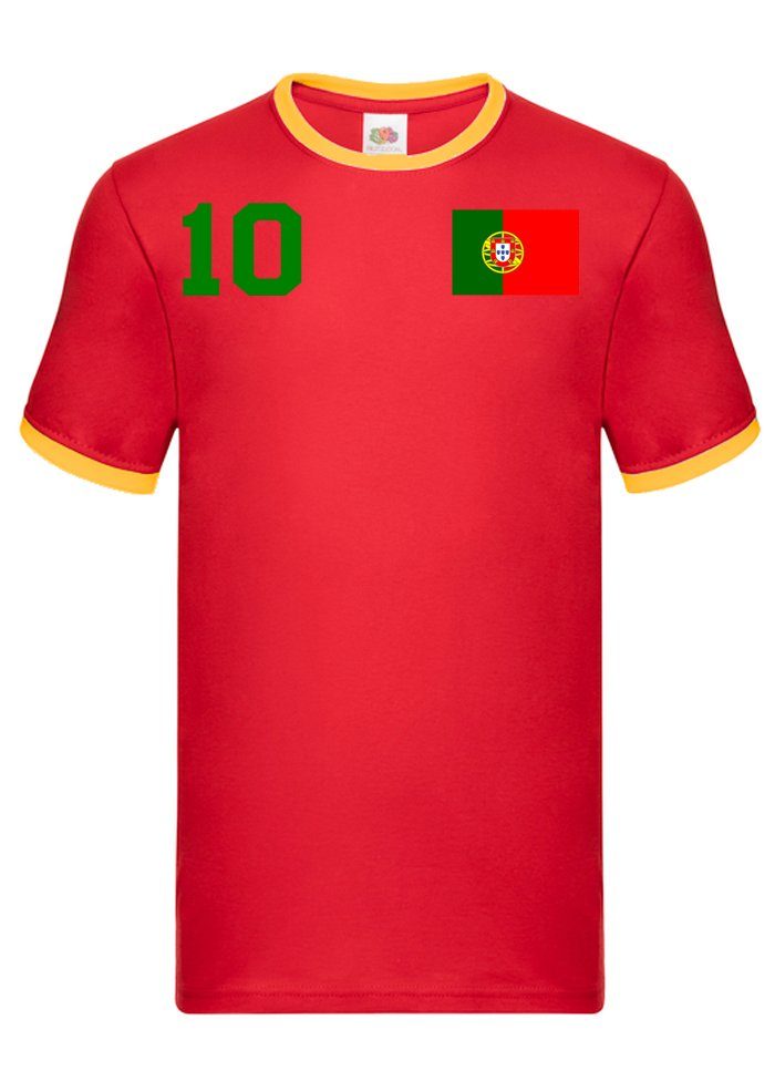 Fußball T-Shirt Blondie EM WM Europa Sport Herren Brownie Trikot Portugal & Weltmeister