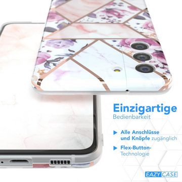 EAZY CASE Handyhülle IMD Motiv Cover für Samsung Galaxy S21 FE 5G 6,41 Zoll, Silikonhülle stoßfest Silicon Back Cover Motivhülle Tasche Rosé Gold