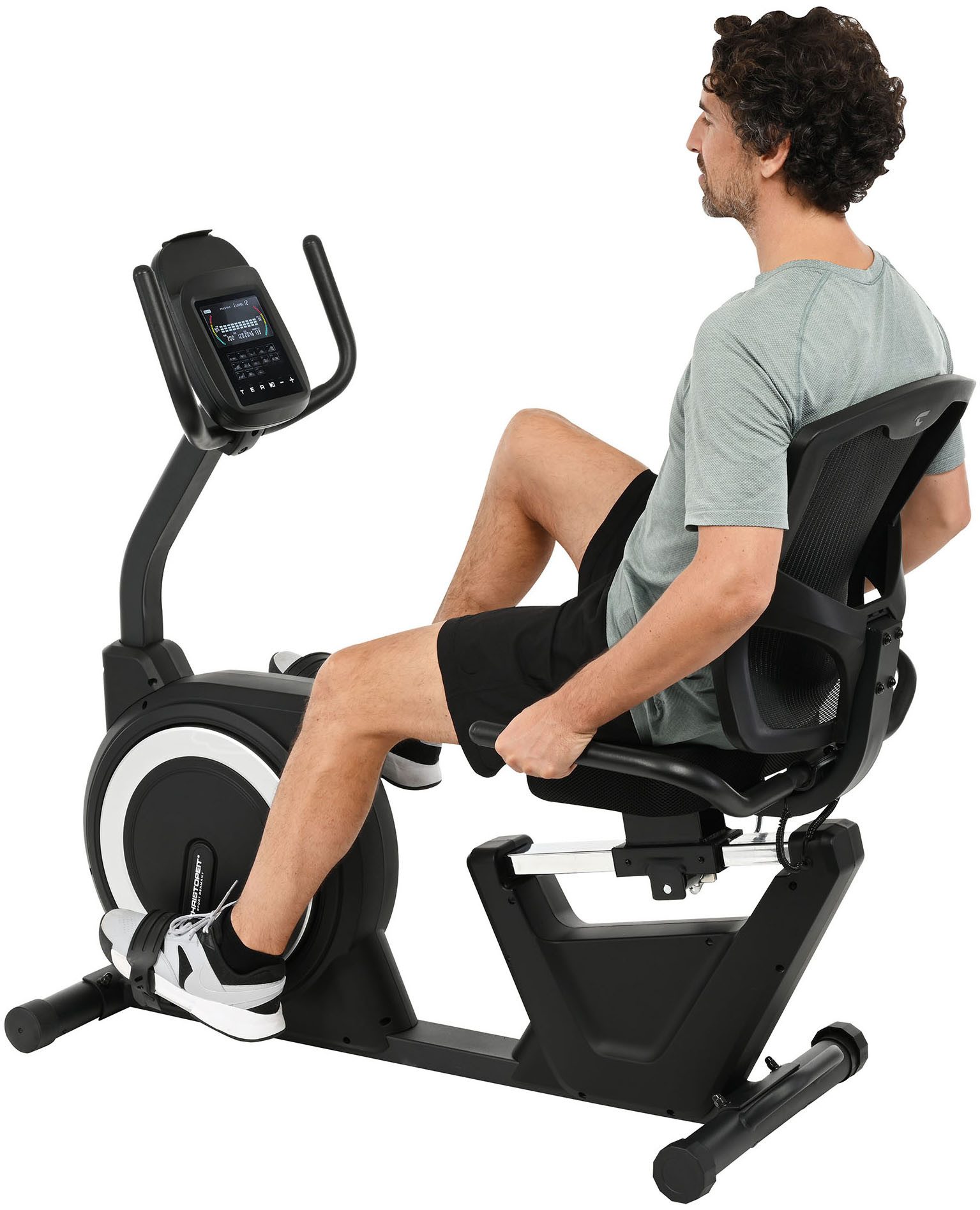 Christopeit Sport® Liege-Ergometer Sitz-Ergometer RS 4000 (BT-Empfänger für drahtlosen Pulsmessgurt im Computer enthalten), 150 kg max. Benutzergewicht, Fahrrad, 32 Widerstandsstufen