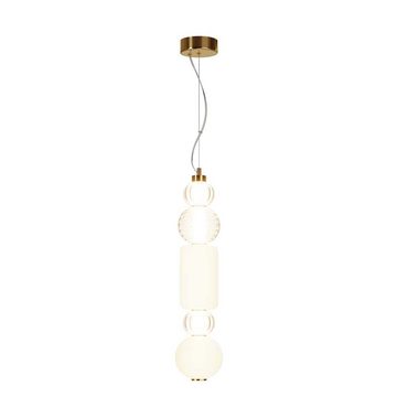 Maytoni LED Pendelleuchte, Hängelampe Pendelleuchte Esstischlampe gold Glas Wohnzimmerlampe H