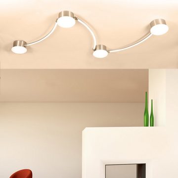 Home4Living LED Deckenleuchte Deckenlampe 4 flammig LED modern 28W Flurlampe Wohnzimmer, inkl. Leuchtmittel, dimmbar durch Lichtschalter