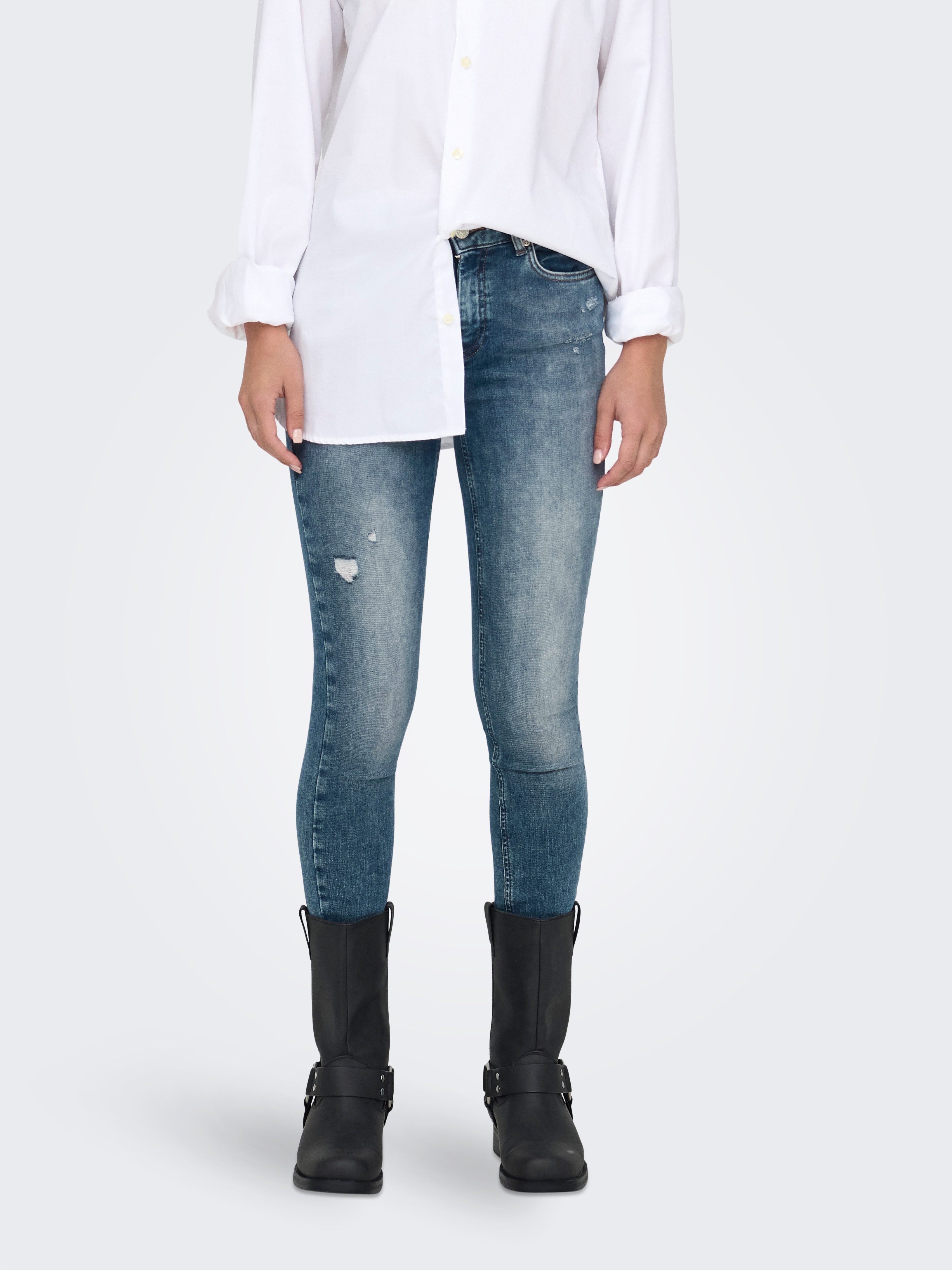 Skinny-fit-Jeans ONLBLUSH MID SKIN ANK RW DNM REA593 NOOS