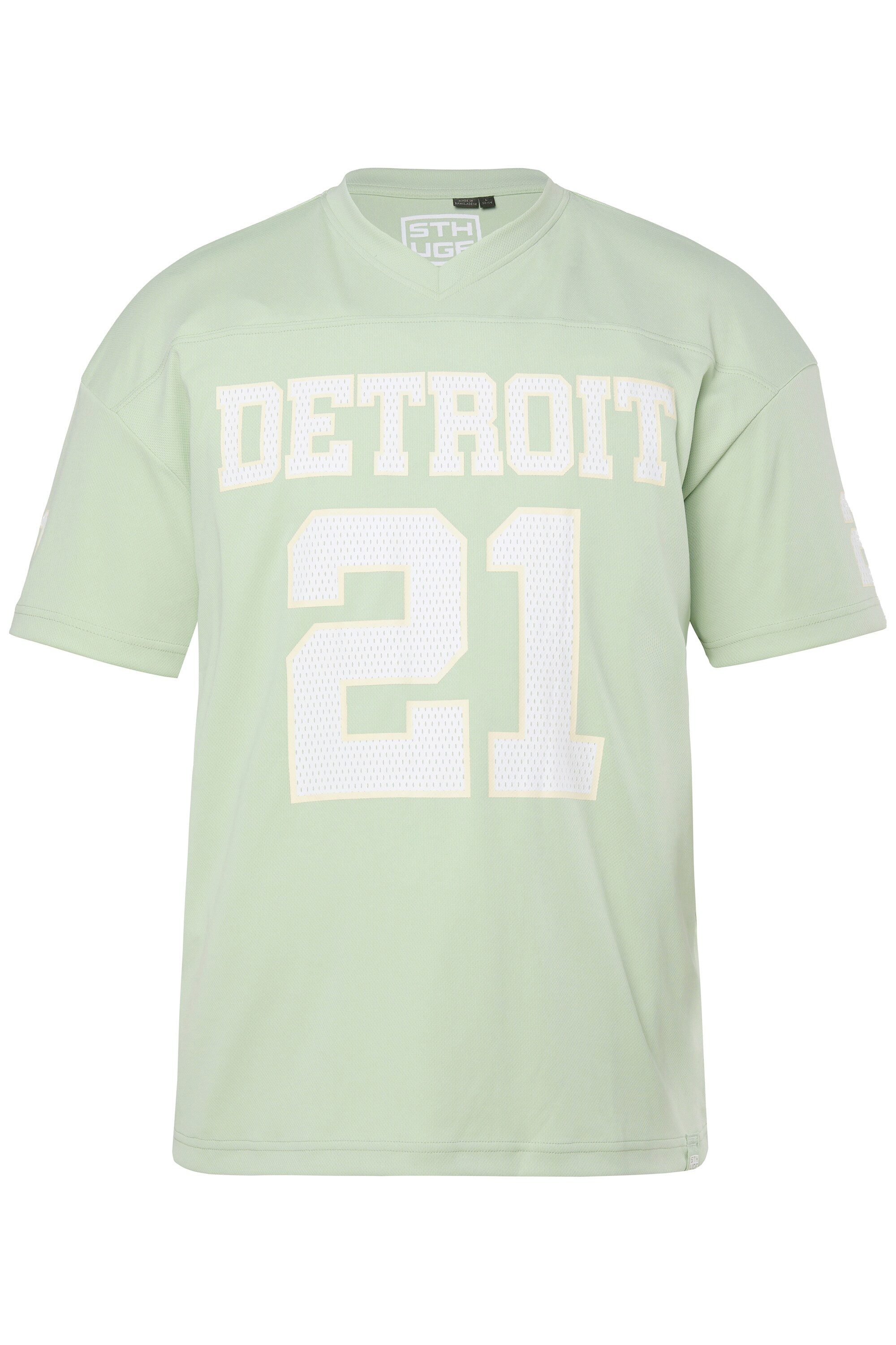 STHUGE T-Shirt T-Shirt Halbarm oversized Mesh Football-Print günstig online kaufen