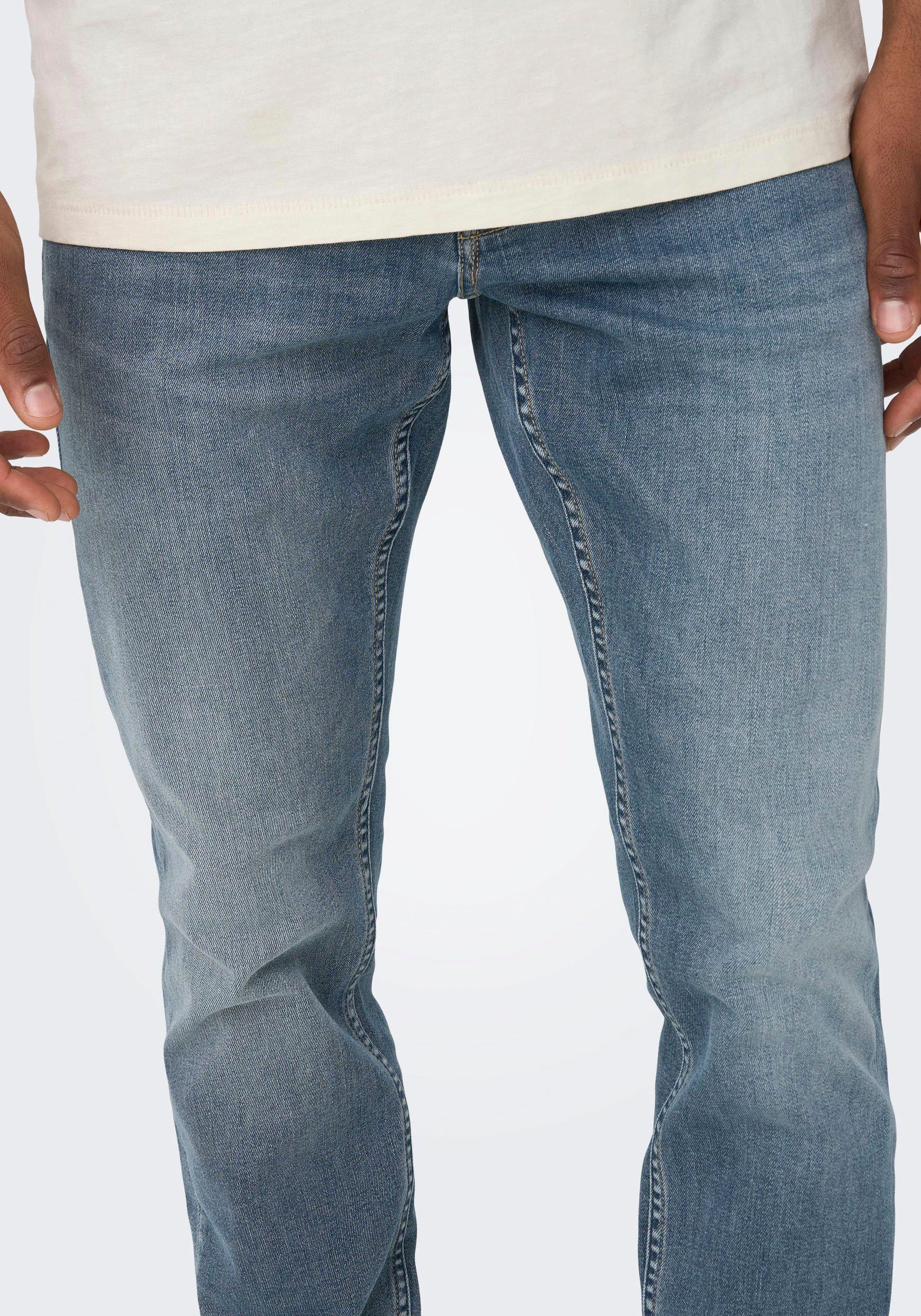 ONLY & 9595 SONS SLIM blue Destroyed DMB Effekt dark NOOS DOT DNM denim Slim-fit-Jeans ONSLOOM mit