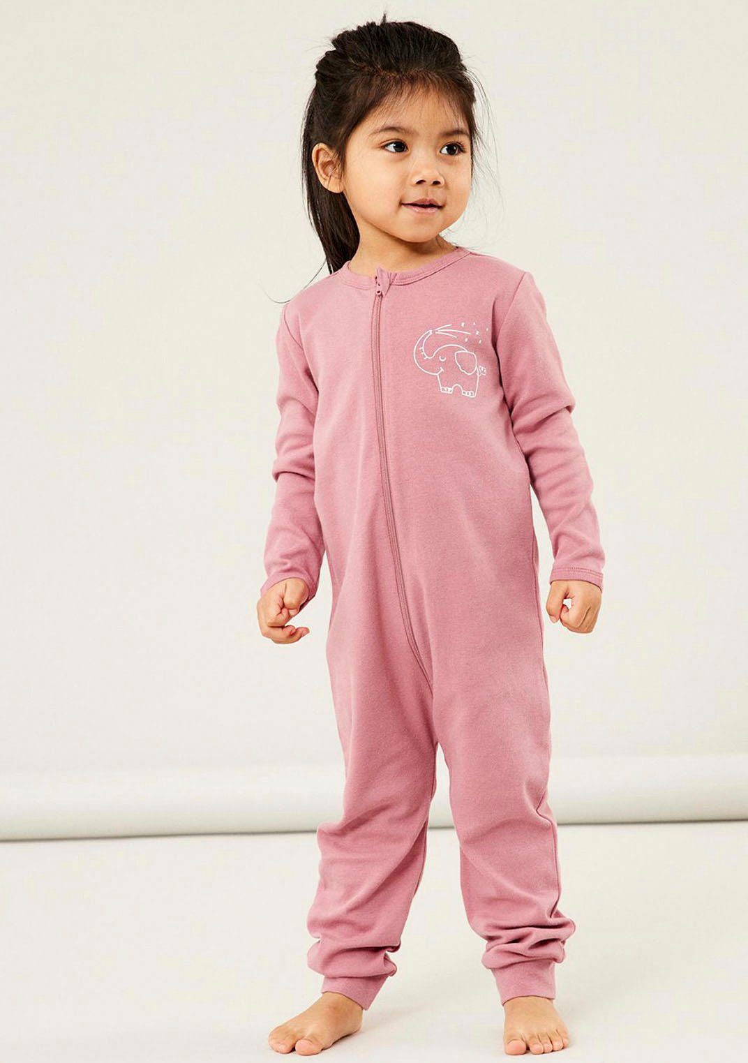 Name It Schlafoverall NBNNIGHTSUIT 2P ZIP Y/D CORE, 2er Pack Schlafoveralls  von Name it für Mädchen