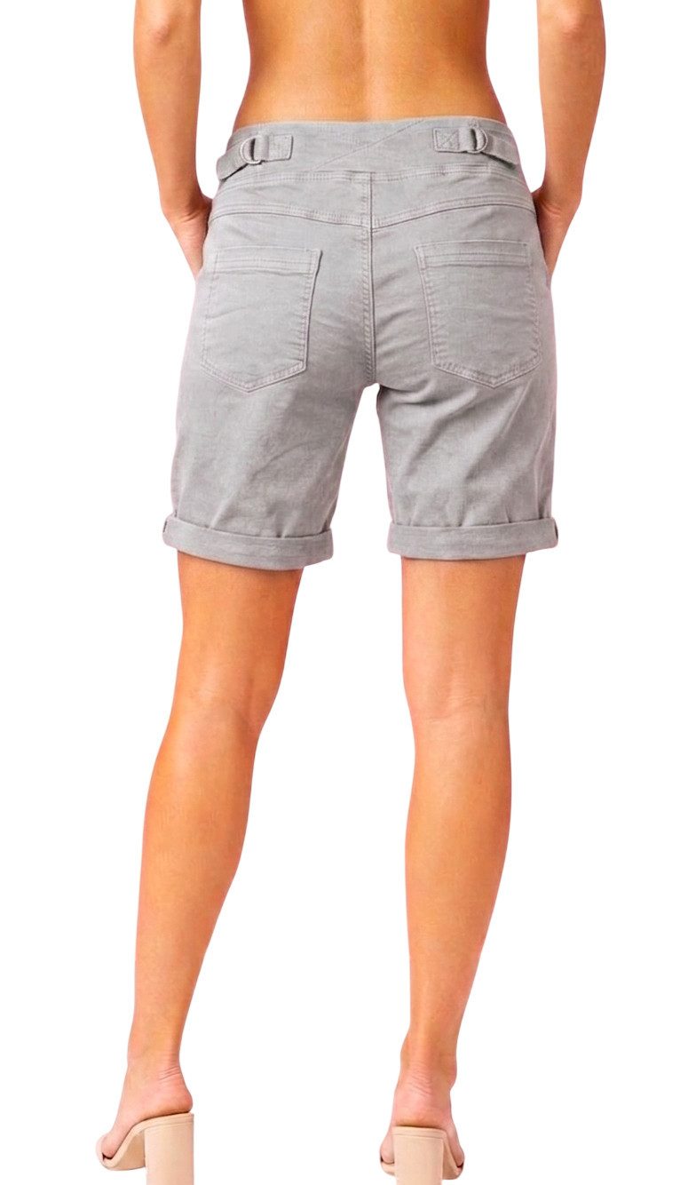 MELLY & CO Bermudas Baumwoll-Damen-Shorts im 5-Pocket-Style mit Tunnelzug & Stretch-Anteil Elastikbund mit Tunnelzug