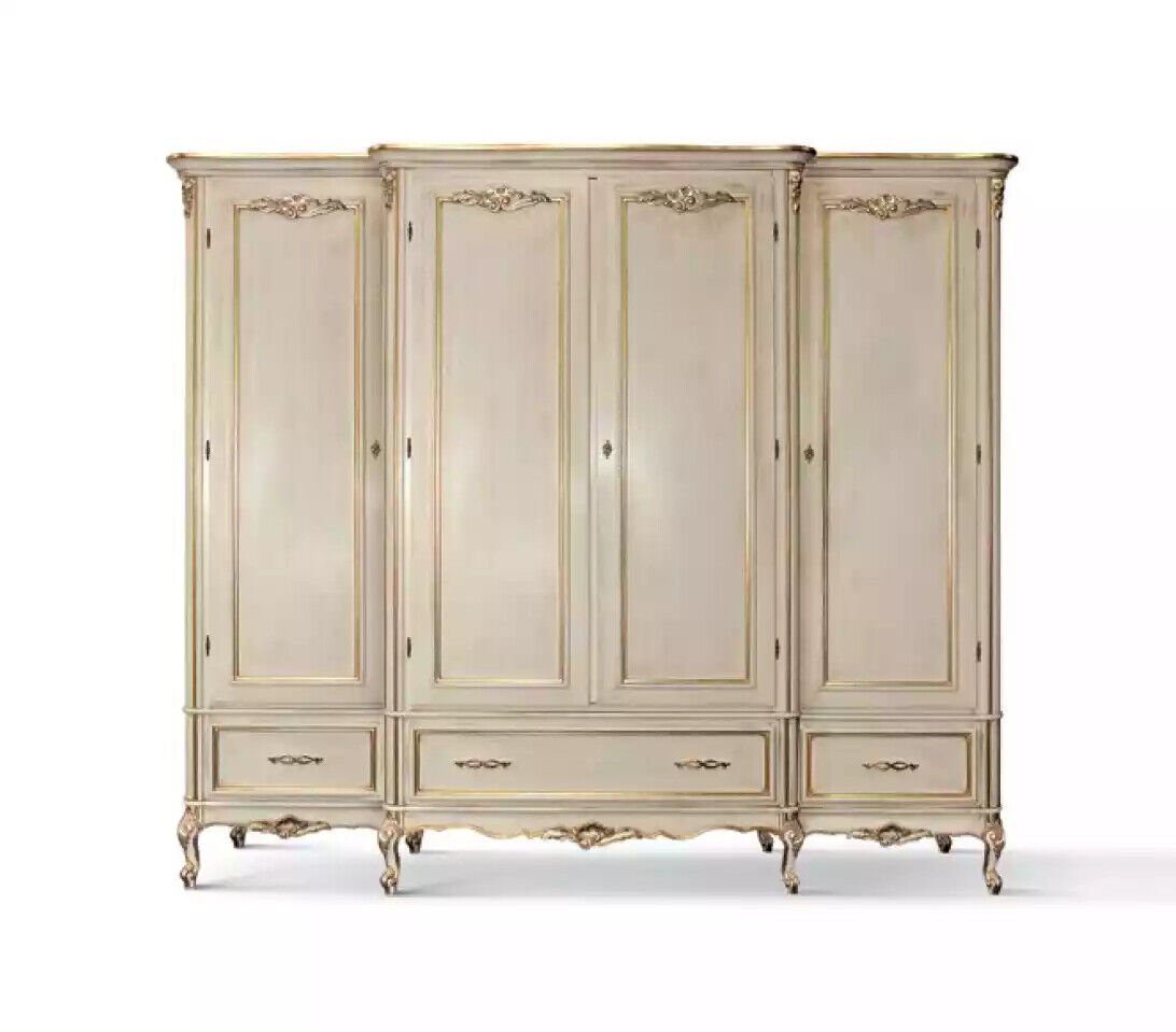 (1-St., Schlafzimmer Kleiderschrank) Italy Möbel Klassische in Kleiderschrank Made Schränke JVmoebel Holz Kleiderschrank Beige