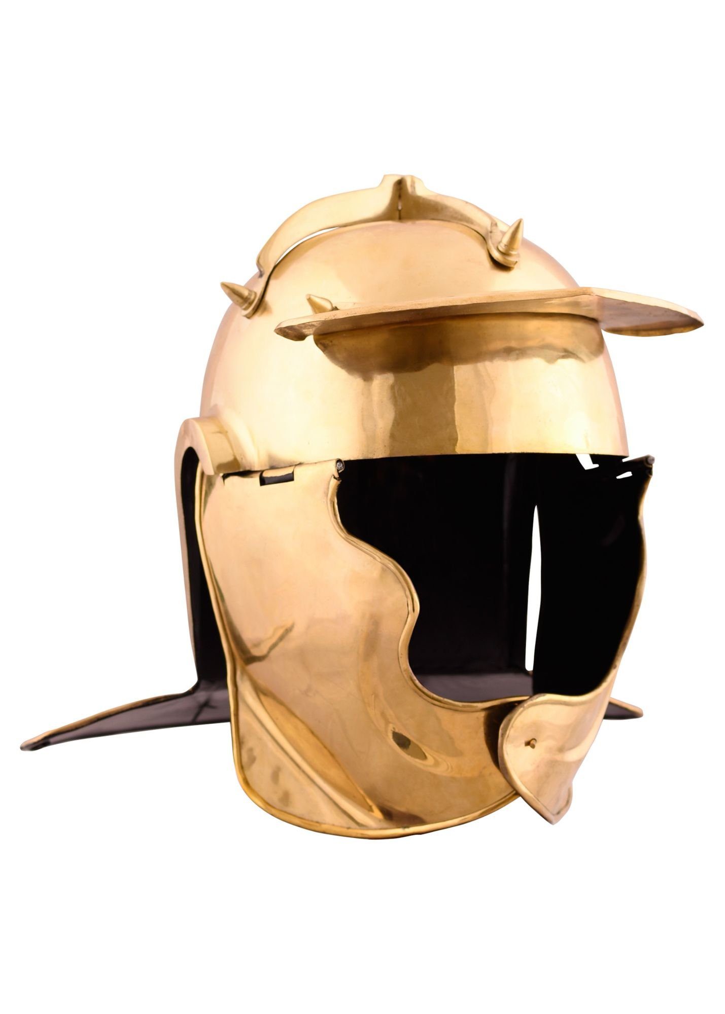 Ritter-Kostüm Auxiliar Infanterie-Helm, nach Niederbieber-Fund, aus Messing
