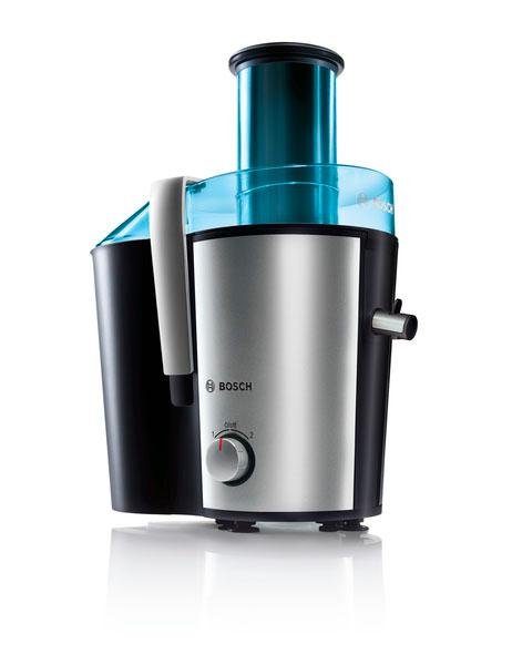 BOSCH Entsafter VitaJuice 3 MES3500, großer Einfüllschacht, 1,25l Saftbehälter, 700 W, mehrere Geschwindigkeiten, spülmaschinengeeignet, Edelstahl