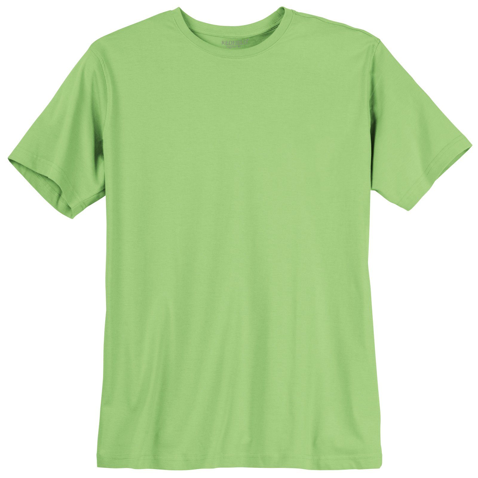 redfield Rundhalsshirt Große Größen Basic Herren T-Shirt hellgrün Redfield